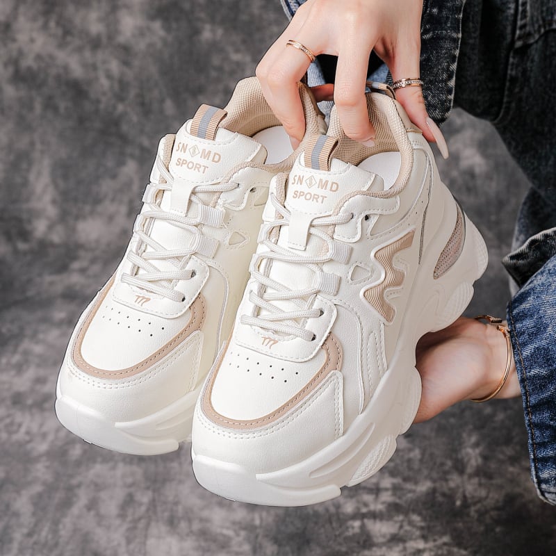 Ženske tenisice dad shoes, 2026 proljeće-jesen stil, nišni dizajn, povećanje visine, debeli potplat, korejski stil