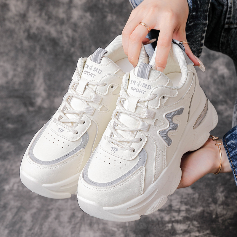 Ženske tenisice dad shoes, 2026 proljeće-jesen stil, nišni dizajn, povećanje visine, debeli potplat, korejski stil