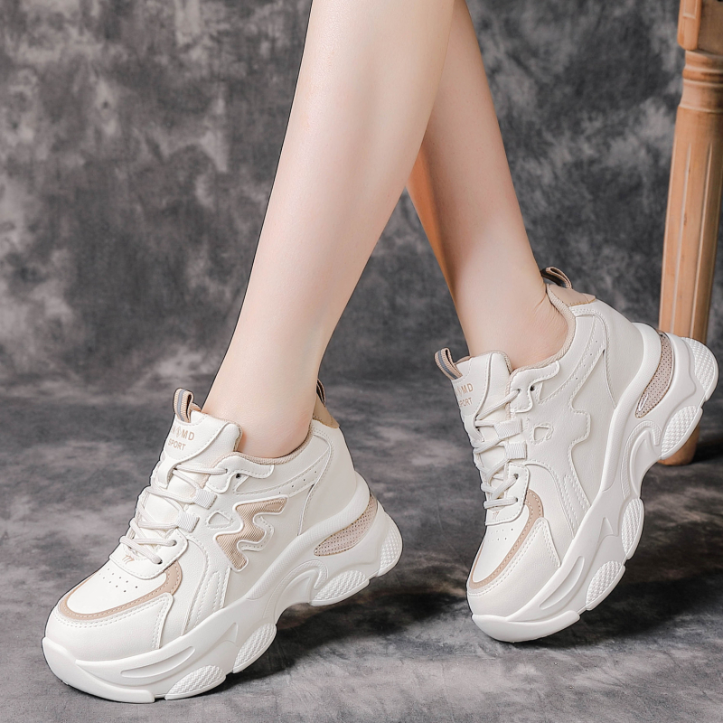 Ženske tenisice dad shoes, 2026 proljeće-jesen stil, nišni dizajn, povećanje visine, debeli potplat, korejski stil