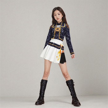 K-Pop lovkinje vještice cosplay kostim – crno-zlatni scenski kostim za korejsku djecu, Rumi Zoy Mirah
