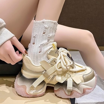 Vanphna Ženske Dad Shoes, Jesen 2025, protuklizni debeli potplat, sportske tenisice s kontrastnim bojama