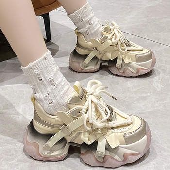 Vanphna Ženske Dad Shoes, Jesen 2025, protuklizni debeli potplat, sportske tenisice s kontrastnim bojama