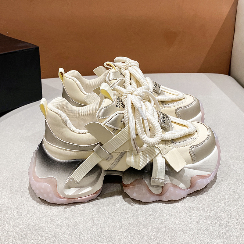 Vanphna Ženske Dad Shoes, Jesen 2025, protuklizni debeli potplat, sportske tenisice s kontrastnim bojama