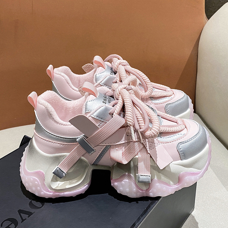 Vanphna Ženske Dad Shoes, Jesen 2025, protuklizni debeli potplat, sportske tenisice s kontrastnim bojama