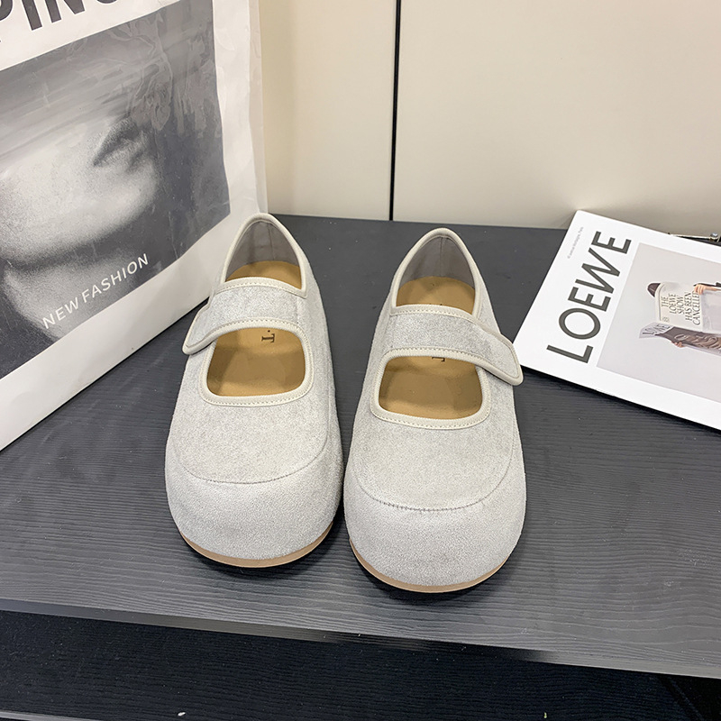 Ženske Mary Jane cipele s Velcro kopčom i debelom platformom, od velura, okrugli zaobljeni vrh, svakodnevne cipele