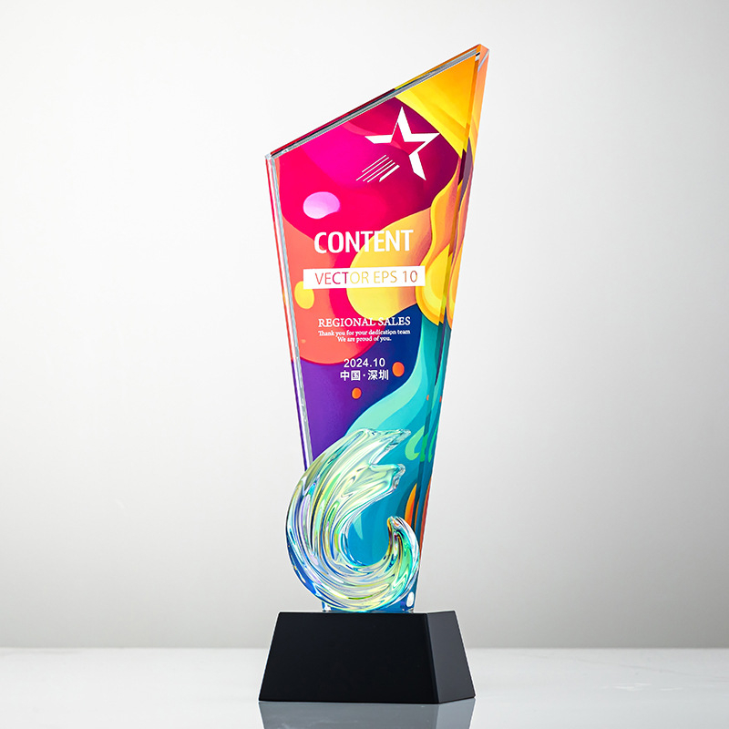 Novi kristalni trofej s prilagođenim DIY graviranjem – elegantna kreativna medalja za izvrsnog zaposlenika, utakmice nogometa i košarke