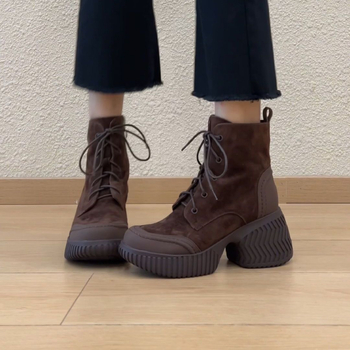 Ženske Martinske čizme u retro stilu, debeli potplat, vezanje, okrugli vrh, kratke čizme, britanski stil, svestrane