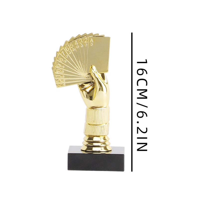 Prilagođeni plastični trofej za poker turnire i nastupe s kartama, kompaktni trofej s graviranjem