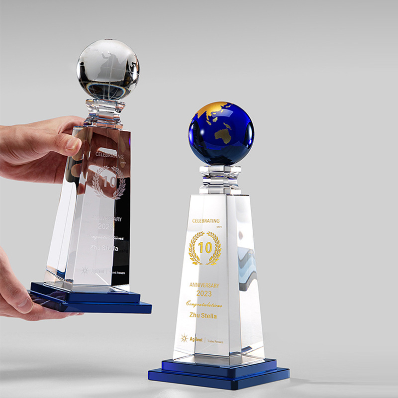 2025 Earth Crystal Trophy — Prilagođena gravirana nagrada za godišnji sastanak tvrtke