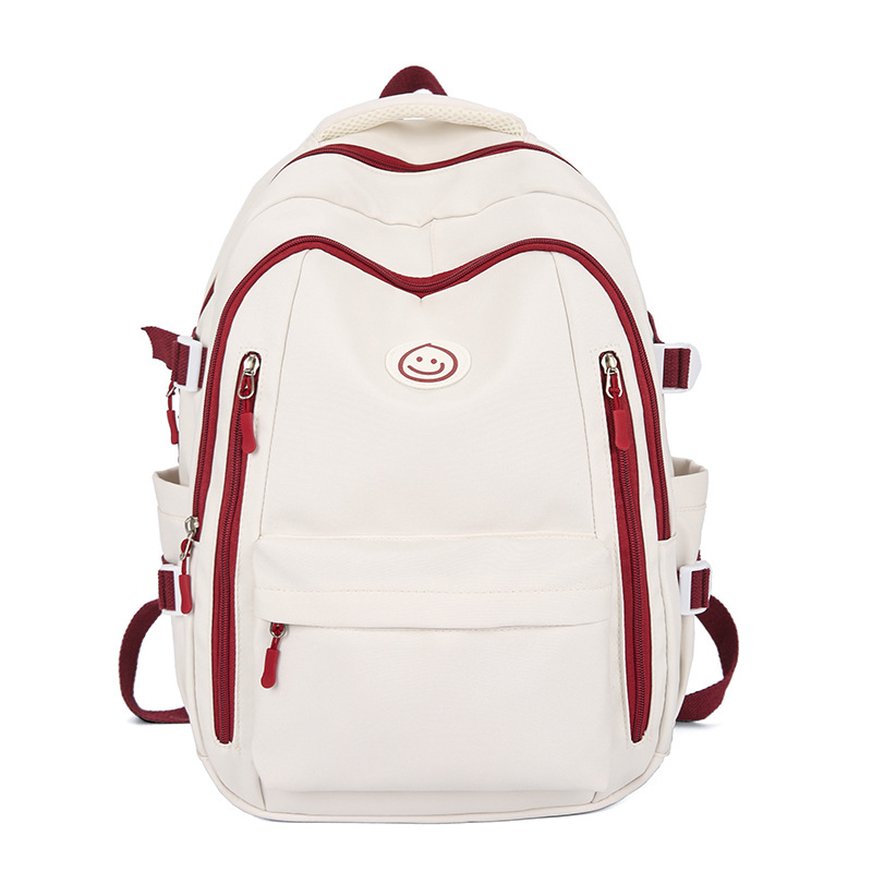 Unisex školski ruksak japanskog stila velikog kapaciteta, korejski retro minimalistički dizajn, kompatibilan s 15-inčnim prijenosnikom, Oxford platno.