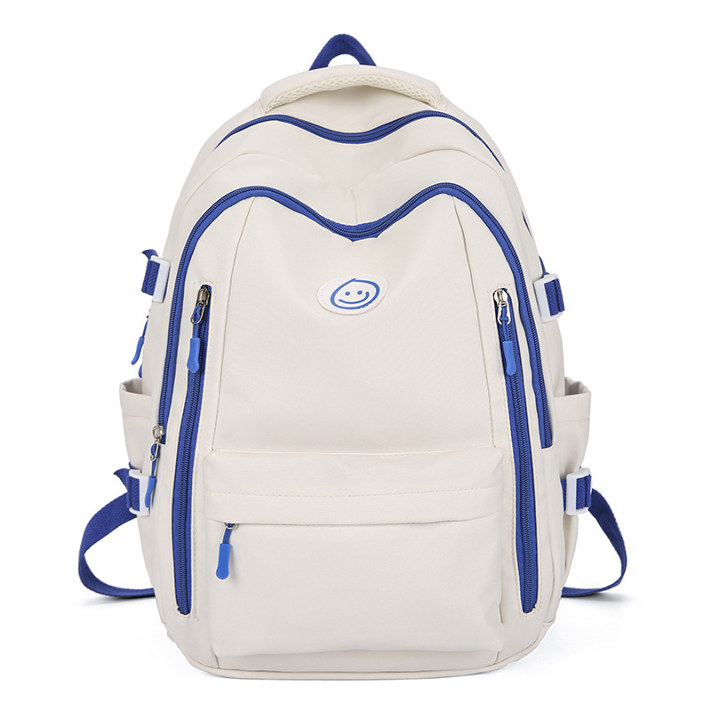 Unisex školski ruksak japanskog stila velikog kapaciteta, korejski retro minimalistički dizajn, kompatibilan s 15-inčnim prijenosnikom, Oxford platno.