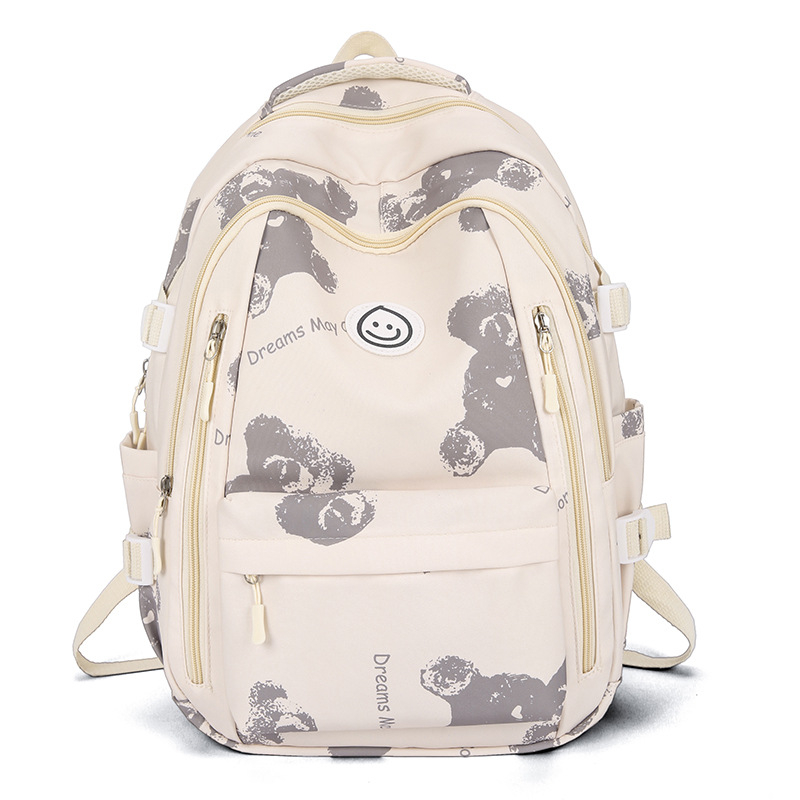 Unisex školski ruksak japanskog stila velikog kapaciteta, korejski retro minimalistički dizajn, kompatibilan s 15-inčnim prijenosnikom, Oxford platno.