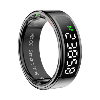 R11 Inel Inteligent Qring cu Ecran, Încărcare Wireless, Control prin Gesturi, Monitorizare Sănătate (Somn, Ritm Cardiac, Tensiune Arterială, Pași, Calorii)