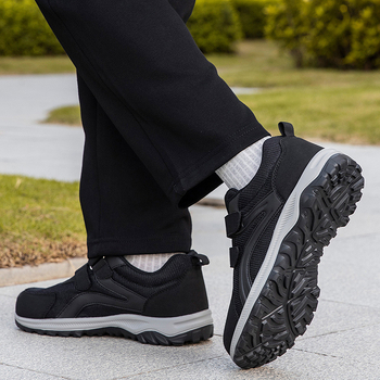 Pantofi de toamnă cu Velcro pentru vârstnici, partea superioară din plasă respirabilă, pantofi sport confortabili pentru purtare zilnică