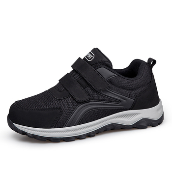 Pantofi de toamnă cu Velcro pentru vârstnici, partea superioară din plasă respirabilă, pantofi sport confortabili pentru purtare zilnică