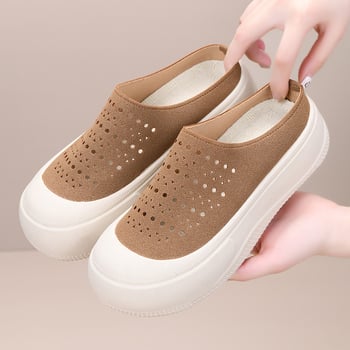 Ženske mrežaste slip-on tenisice s debelim đonom, prozračne, udobne, ljetni casual, korejski stil