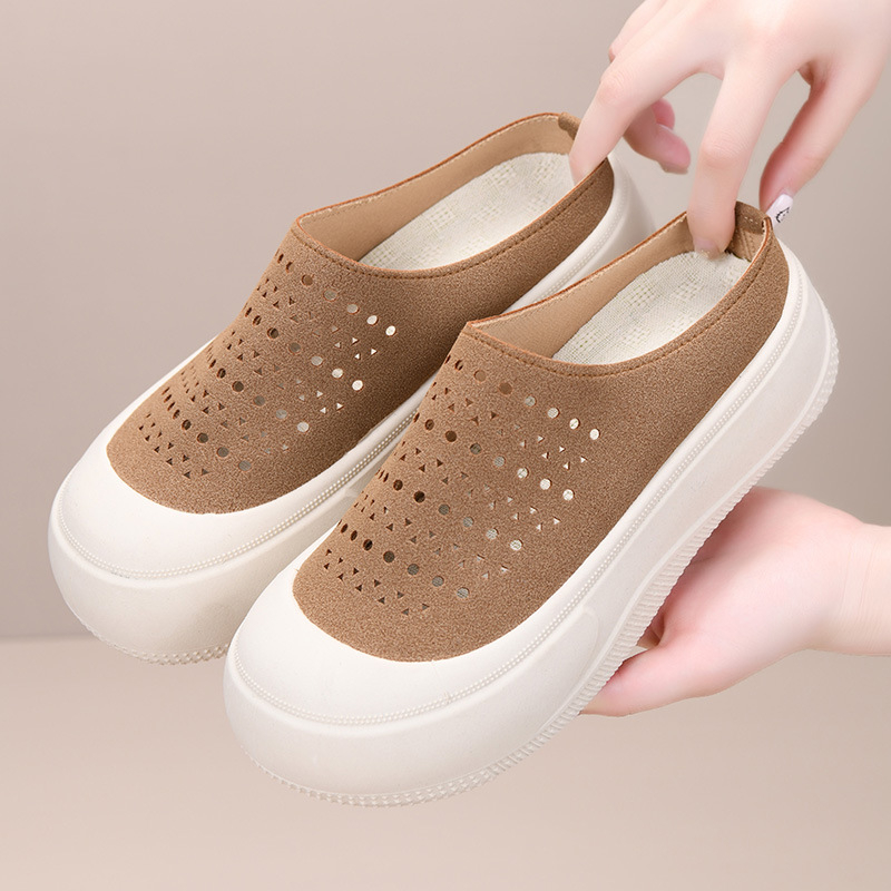 Ženske mrežaste slip-on tenisice s debelim đonom, prozračne, udobne, ljetni casual, korejski stil