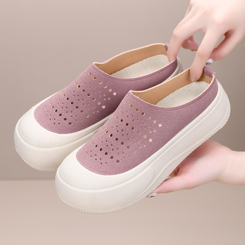 Ženske mrežaste slip-on tenisice s debelim đonom, prozračne, udobne, ljetni casual, korejski stil
