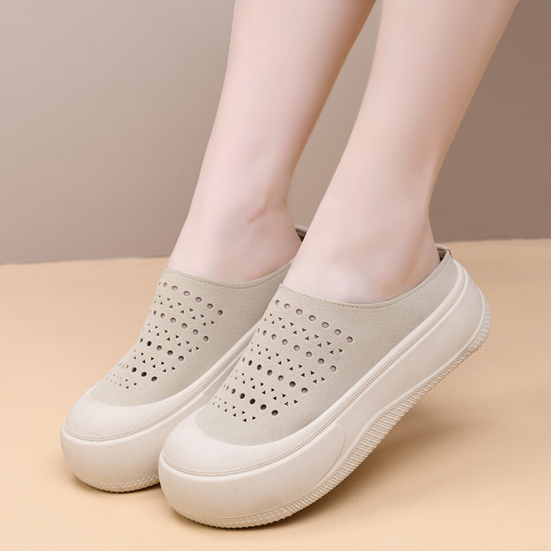 Ženske mrežaste slip-on tenisice s debelim đonom, prozračne, udobne, ljetni casual, korejski stil