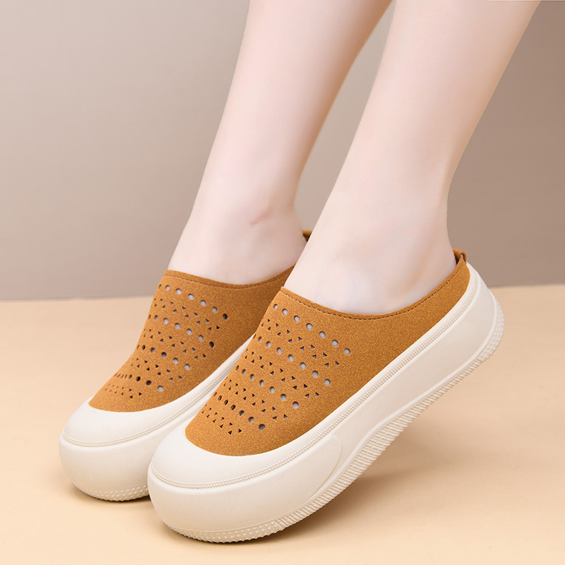 Ženske mrežaste slip-on tenisice s debelim đonom, prozračne, udobne, ljetni casual, korejski stil