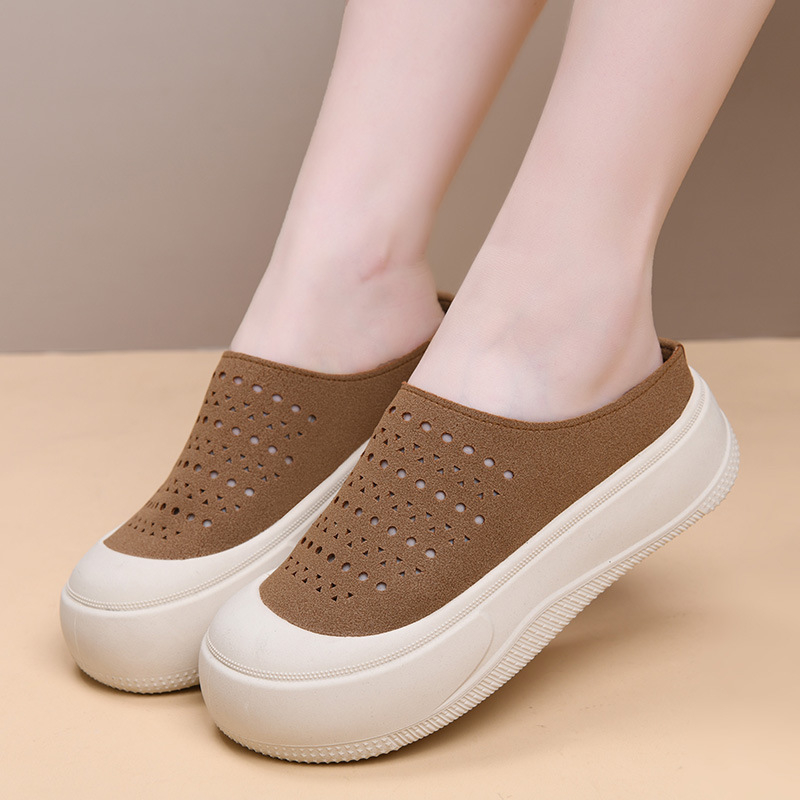 Ženske mrežaste slip-on tenisice s debelim đonom, prozračne, udobne, ljetni casual, korejski stil