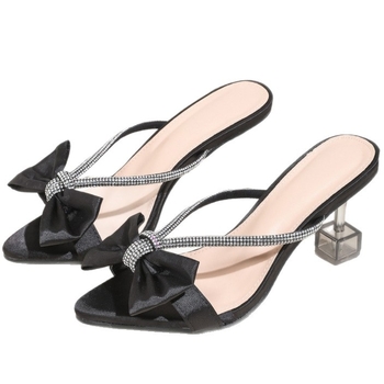 Stiletto sandale s uskim vrhom i dizajnom mašne, elegantne i svestrane ženske sandale s visokim potpeticama