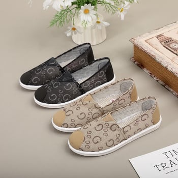Ženske platnene cipele za proljeće i ljeto, anti-slip, ribarskog stila, mekana potplat, ravna potplata, prozračne mrežaste cipele za svakodnevnu upotrebu