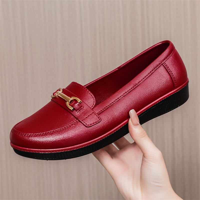Ženske vodootporne PVC loaferice crne boje, britanskog stila, formalne poslovne cipele