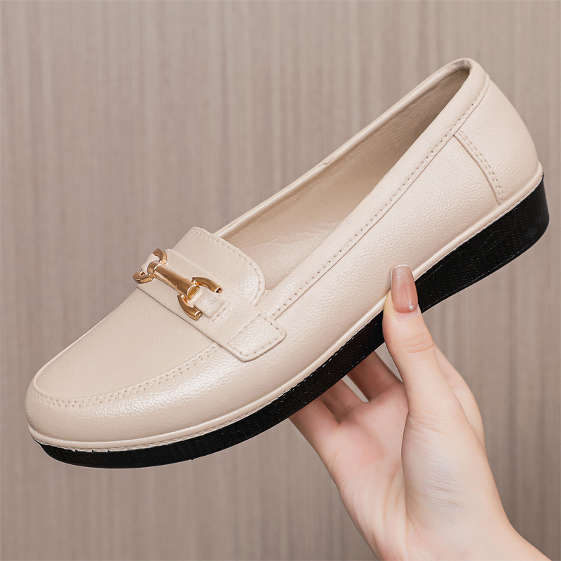Ženske vodootporne PVC loaferice crne boje, britanskog stila, formalne poslovne cipele