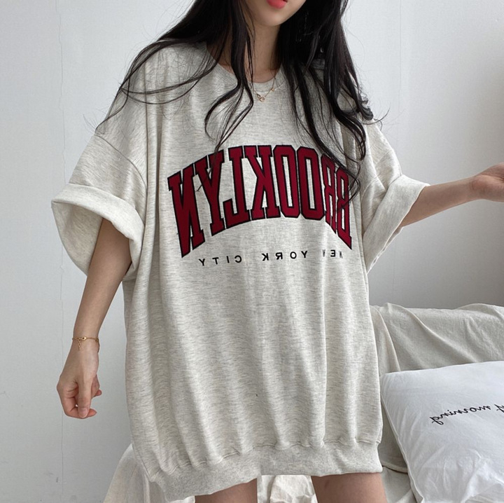 Ženski pamukasti T shirt kratkih rukava u korejskom stilu, opuštena ljetna silueta, velika veličina, za parove, nišni dizajn