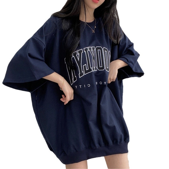 Ženski pamukasti T shirt kratkih rukava u korejskom stilu, opuštena ljetna silueta, velika veličina, za parove, nišni dizajn
