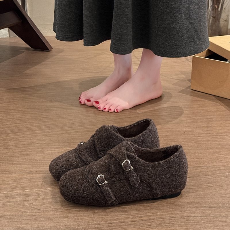 Ženske kožne loaferice s 4 cm skrivenim podizanjem, britski stil, kvadratni vrh, rezbareni dizajn, za jesen-zimu