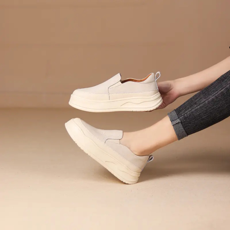 Ženske loaferice s debelim potplatom, slip-on, udobne casual cipele, proljeće 2024, britanski stil, lagane