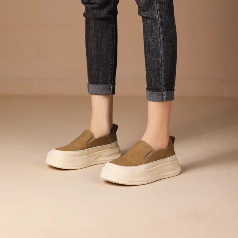 Ženske loaferice s debelim potplatom, slip-on, udobne casual cipele, proljeće 2024, britanski stil, lagane