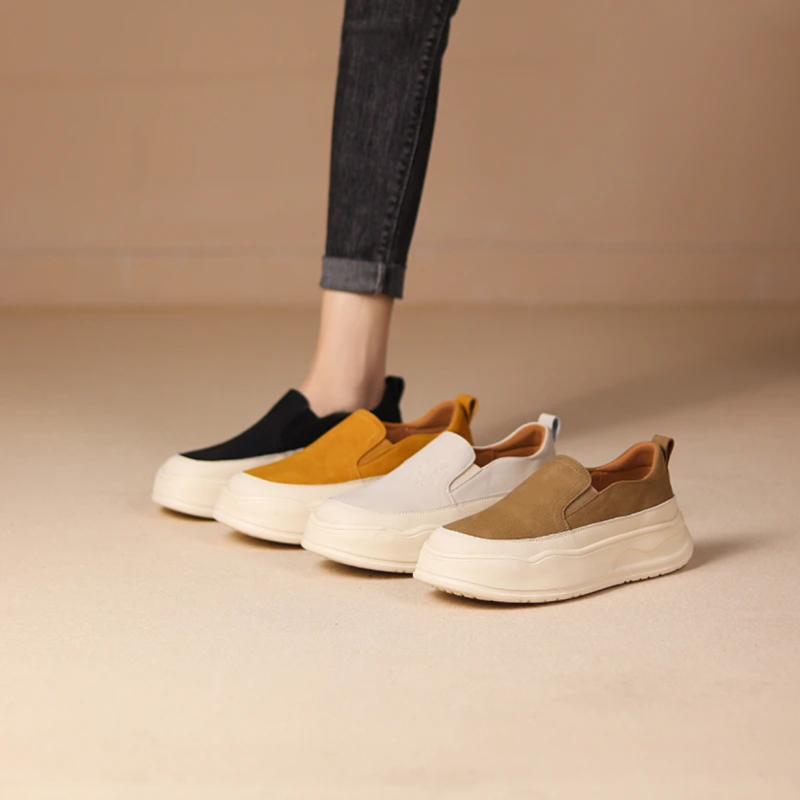 Ženske loaferice s debelim potplatom, slip-on, udobne casual cipele, proljeće 2024, britanski stil, lagane