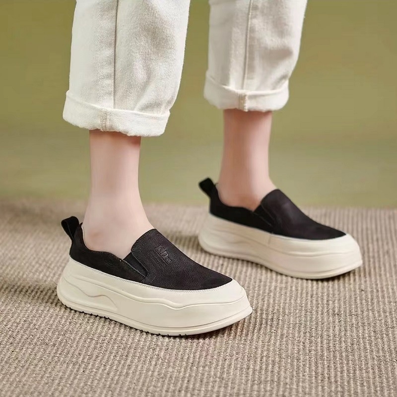 Ženske loaferice s debelim potplatom, slip-on, udobne casual cipele, proljeće 2024, britanski stil, lagane