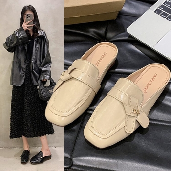 Ženske retro casual slip-on tenisice, proljeće-ljeto 2025, zatvoren prst, PU gornji dio, gumena potplat, prozračne