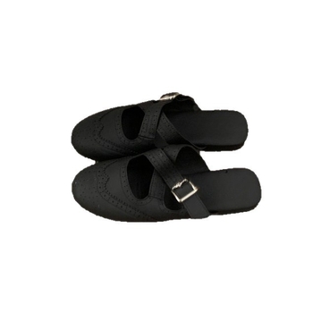 Női retro keresztpántos zárt orrú slip-on cipő, Mary Jane-stílusú, lapos talppal