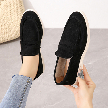 Ženske slip-on loaferice, 2025 jesen, plosne casual cipele, retro britanski stil, velika veličina