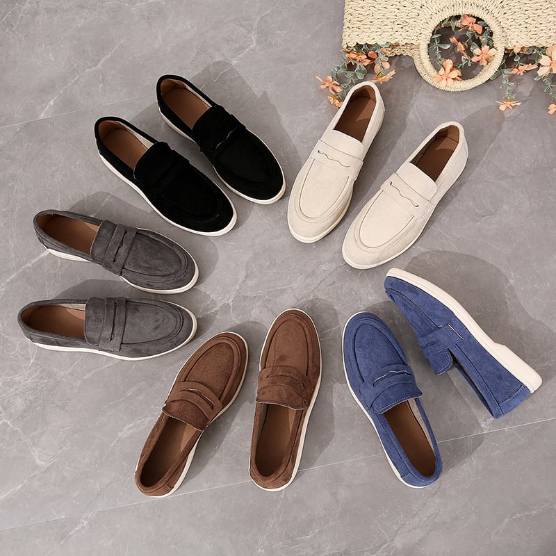 Ženske slip-on loaferice, 2025 jesen, plosne casual cipele, retro britanski stil, velika veličina