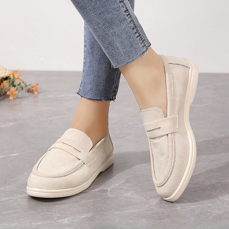 Ženske slip-on loaferice, 2025 jesen, plosne casual cipele, retro britanski stil, velika veličina