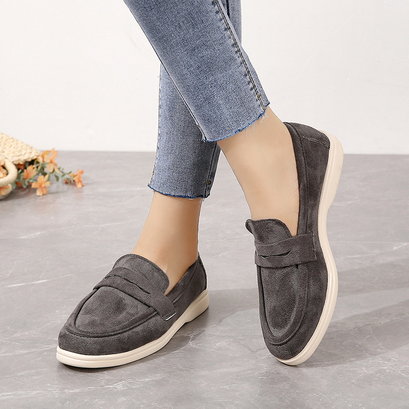 Ženske slip-on loaferice, 2025 jesen, plosne casual cipele, retro britanski stil, velika veličina
