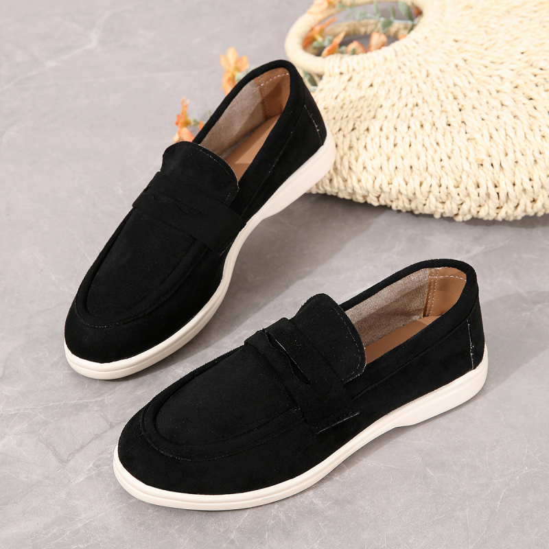 Ženske slip-on loaferice, 2025 jesen, plosne casual cipele, retro britanski stil, velika veličina