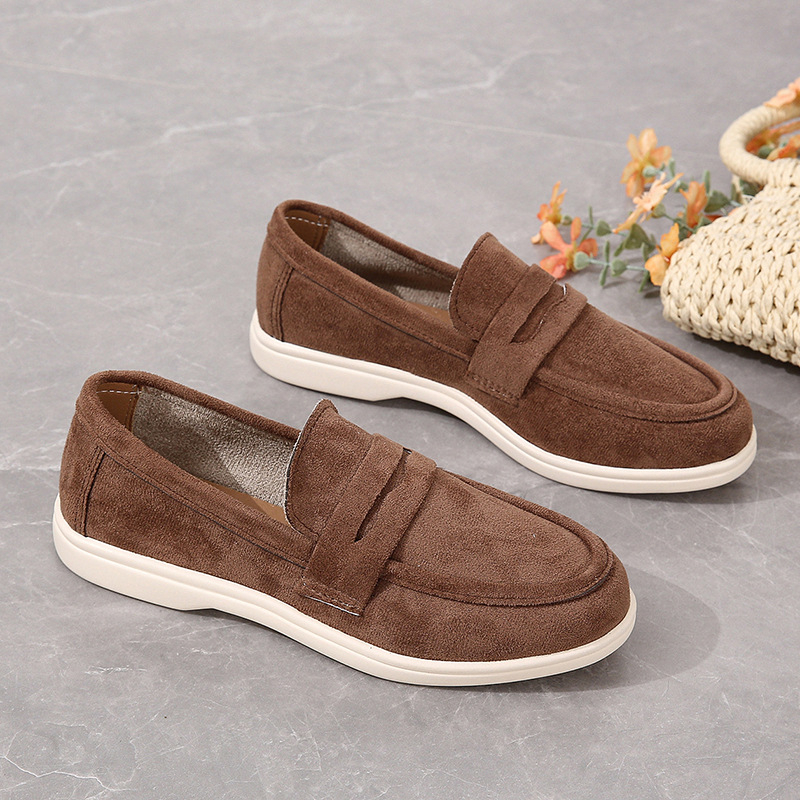 Ženske slip-on loaferice, 2025 jesen, plosne casual cipele, retro britanski stil, velika veličina