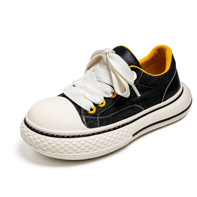 Pantofi sport din canvas pentru vară, sneakers casual unice, cu vârf lat și talpă groasă
