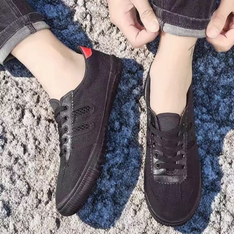 Pantofi de volei pentru bărbați – adidași din pânză, talpă din piele de vacă, respirabili, pentru antrenament, alergare și purtare casual