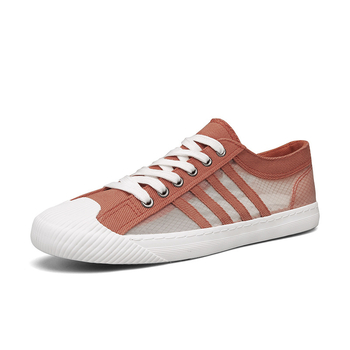 Adidași de bărbați slip-on din pânză, albi, ușori, talpă plată, cu protecție împotriva mirosului, Primăvara 2025