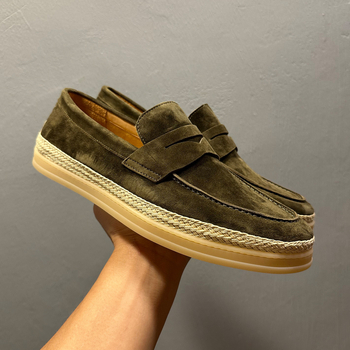 Jesenné pánske topánky vysokej kvality, britský štýl, business casual, mäkká podrážka, ručne šité, hovädzie nubuk