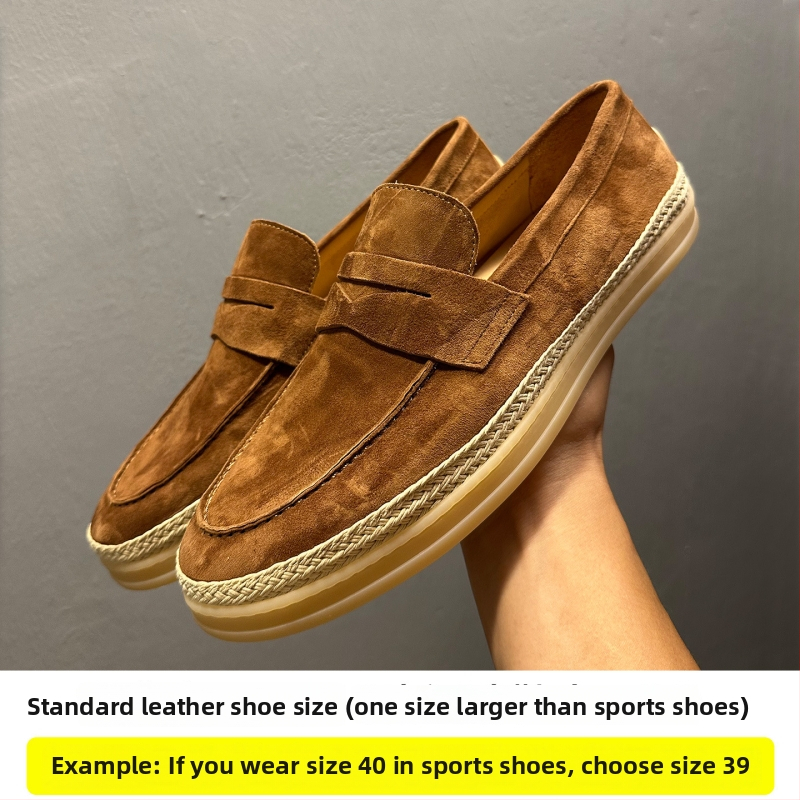 Jesenné pánske topánky vysokej kvality, britský štýl, business casual, mäkká podrážka, ručne šité, hovädzie nubuk