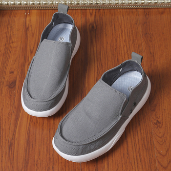 Pantofi casual slip-on din canvas pentru bărbați, ușori, respirabili, cu talpă plată